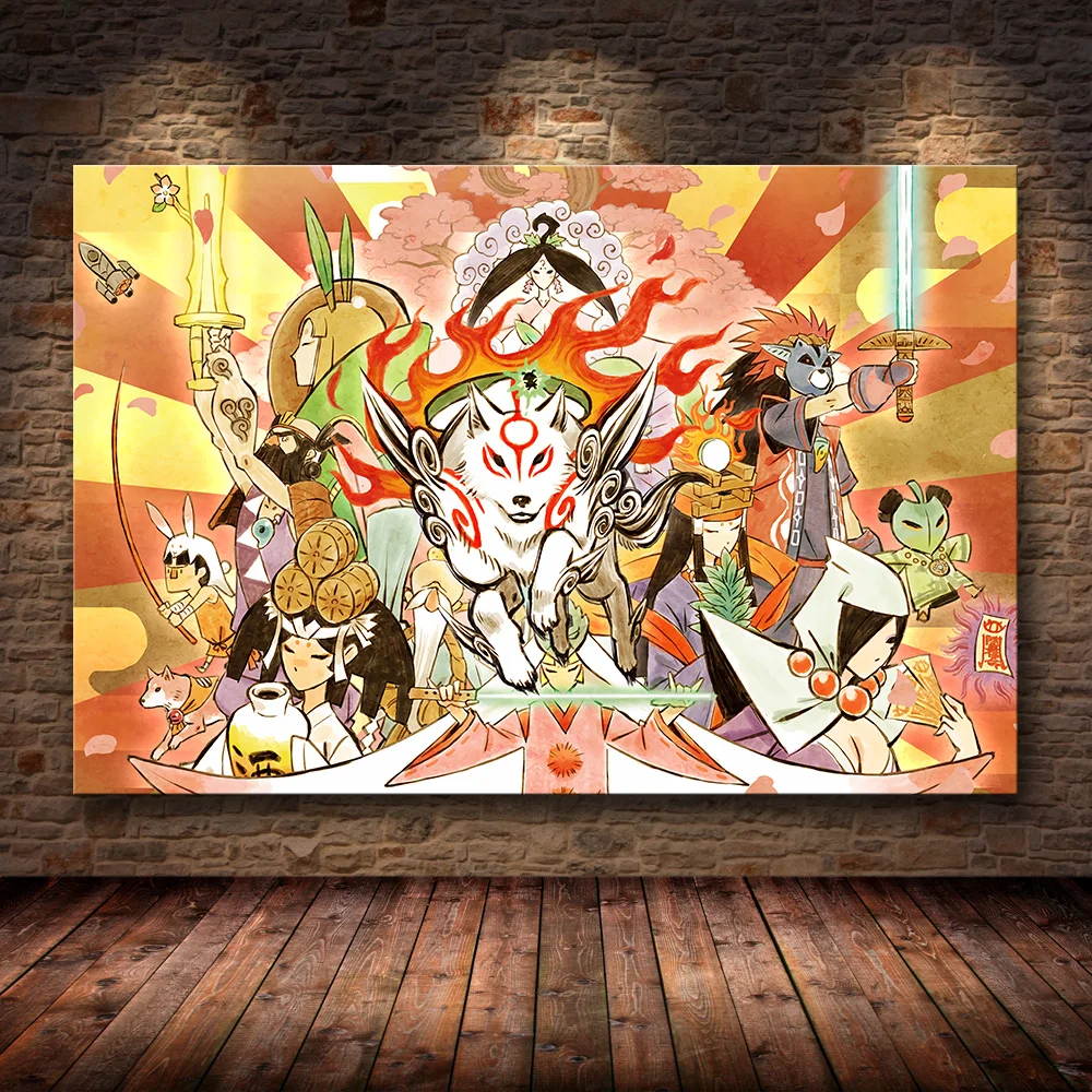 Okami HD настенный плакат на холсте и печать Картина декоративная картина для