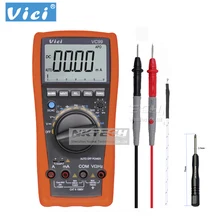 Vici multímetro digital vc99 3 6/7 voltímetro amperímetro temperatura ac dc volt amp ohm capacitância hz teste termopar barra analógica