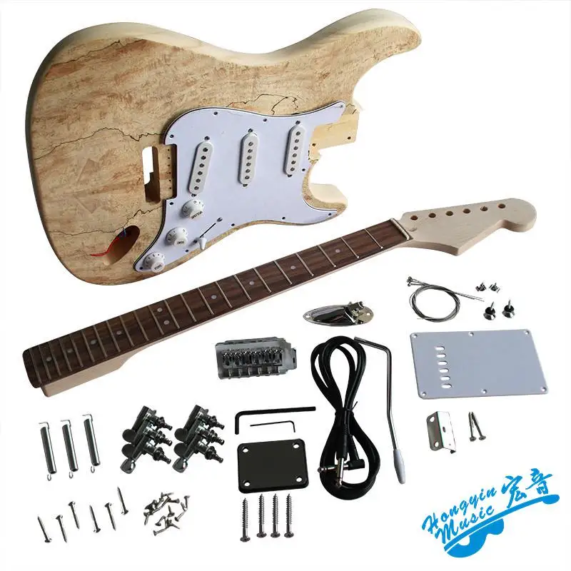 

Electric guitar stain pattern maple eucalyptus body American hard maple neck production material accessories