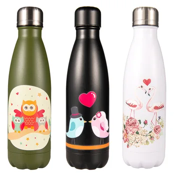 

12 Oz Creative Fashion Personality Flamingo Bowling Cup Coke Bottle Gift Durable Household Portable Thermos Sports Bottle