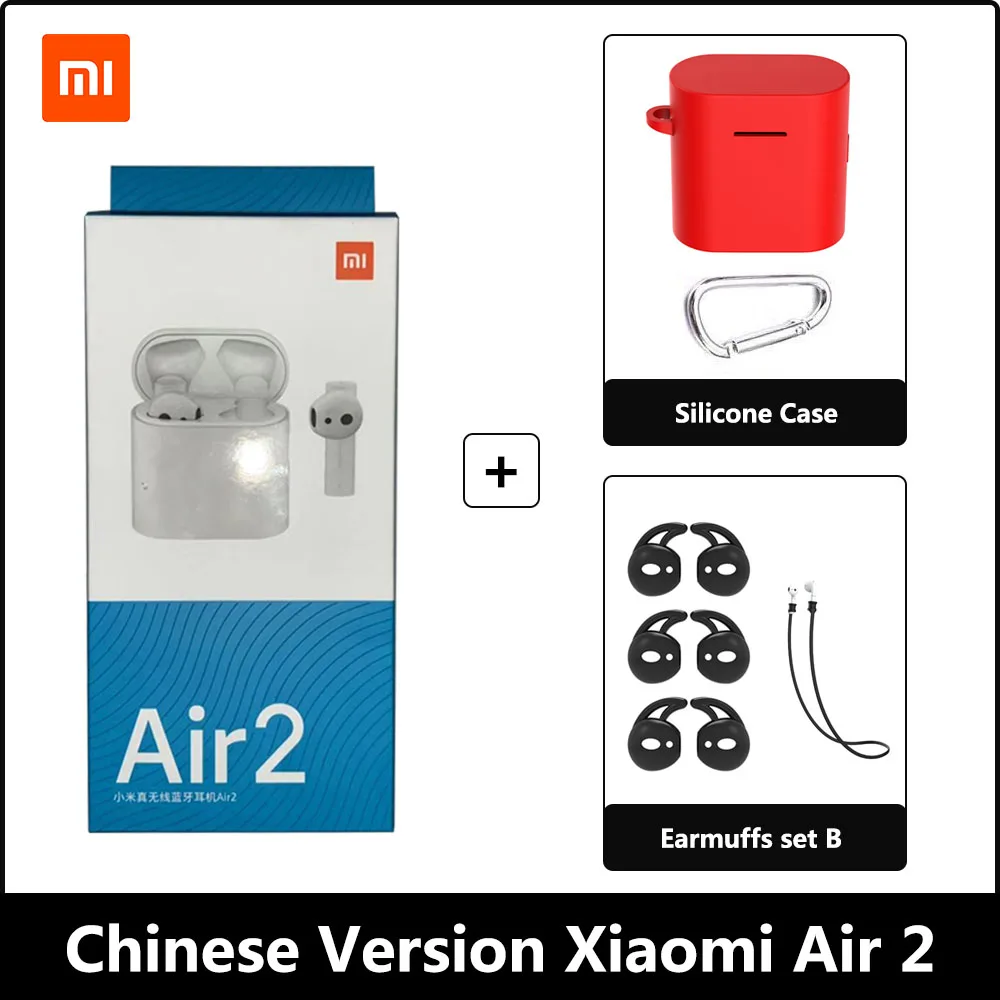 Oringinal Xiao mi Airdots Pro 2 беспроводные наушники TWS mi True Earbuds 2 LHDC Tap стерео управление Dual mi C ENC с mi c Handsfree - Цвет: with red case