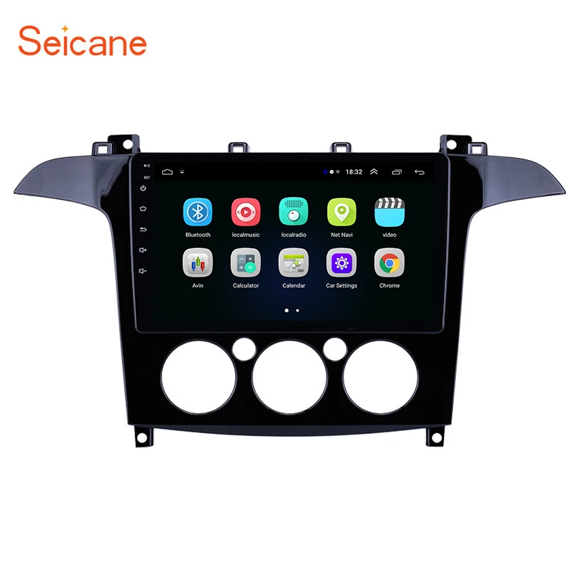 

Seicane 2.5D screen Android 8.1 Car GPS Navigation 9 inch Stereo Radio Unit for Ford S-Max Manual A/C 2007-2008 support Carplay