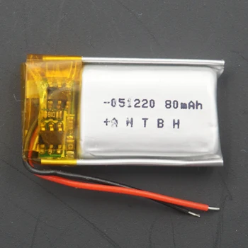 

XINJ 3.7V 80mAh lithium polymer battery lipo 051220/501220 For mp3 pen speaker headphones GPS Sat Nav driving recorder bluetooth