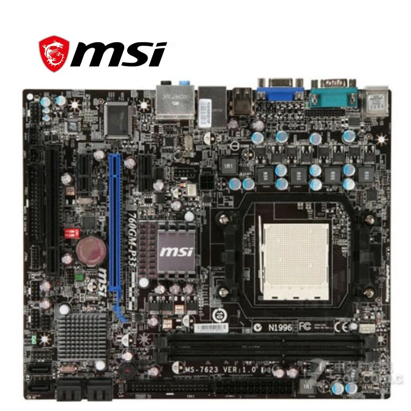 Материнская плата для ПК MSI 760GM-P33 USB2.0 SATA II AM3 DDR3 AMD 760G 760 | Компьютеры и офис