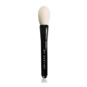 

My Destiny #125 Powder Makeup Brush Black Long Metal Handle Flame Shape Big Blusher Coemstic Brush