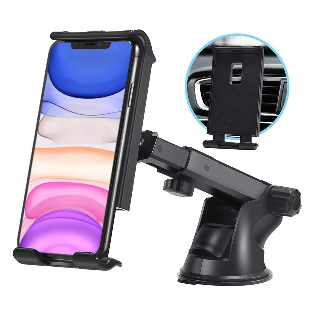 

3 in 1 Car Phone Mount for Dashboard Air Vent Windshield Strong Suction Cell Phone Holder 360 Degree Rotation Car Phone Holder