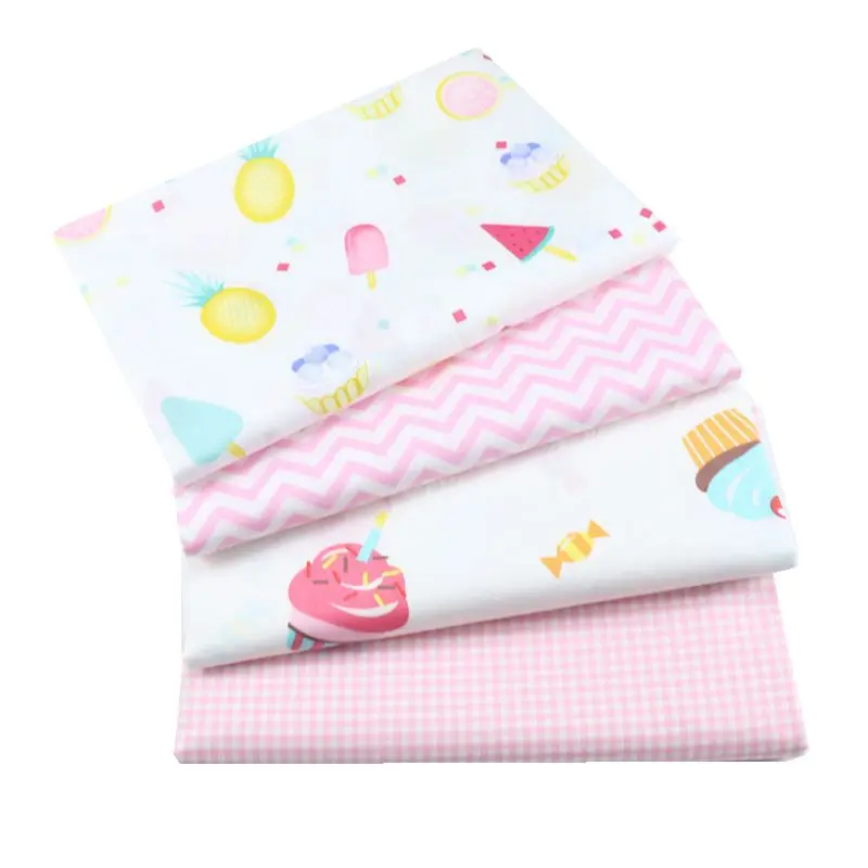 

Pink Series Printing Child Clothing Bed Simple Cotton Twill Fabric DIY Sewing Textile Patchwork Home Decoration Materials