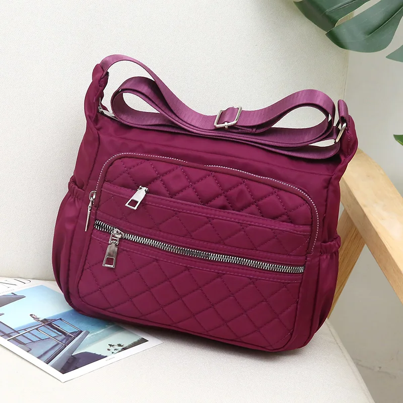 Тканевая сумка через плечо Больше молнии Линг, винтажная сумка для женщин Водонепроницаемая нейлоновая сумка-мессенджер классический Известный дизайнерский пакет