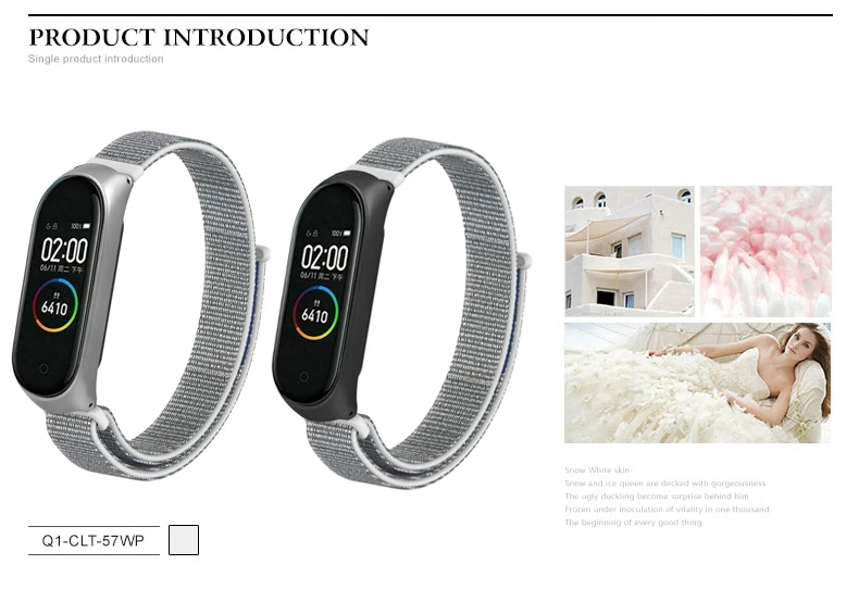 Смарт часы браслет нейлоновый ремешок для Xiaomi mi Band 3 4 mi Band 4 3 ремешок браслет из нержавеющей стали ремешок