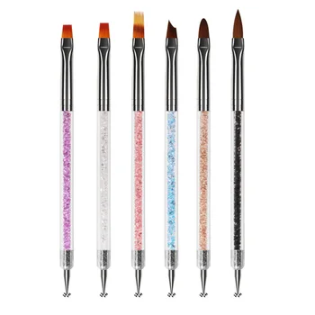 

1 Set/6PCS Nail Liner Brushes Double Head Nail Pens Nail Painting Brushes Manicure Brushes Nail Paint Art Tools Dotting Pens for