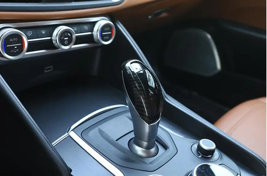 Углеродное волокно стиль ABS пластик шестерни Цельнокройное покрытие для Alfa Romeo Giulia Stelvio автомобильные аксессуары