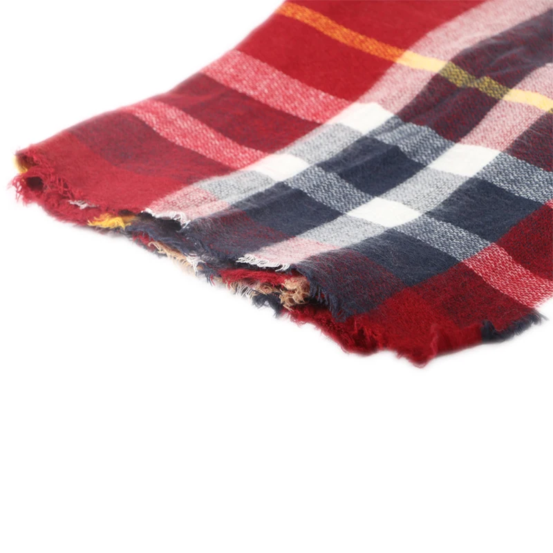 Роскошный шарф Foulard, зимний шарф, вязаный мужской женский шарф, клетчатый теплый кашемировый шарф, шаль, бандана, Пашмина, женская накидка