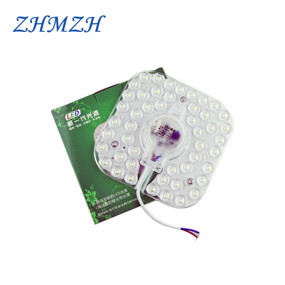 10Pcs/Lot 220V LED Module White 12w18w 24w 36w Replacement Light Source Square Modules Lamp Panel for Ceiling Lights