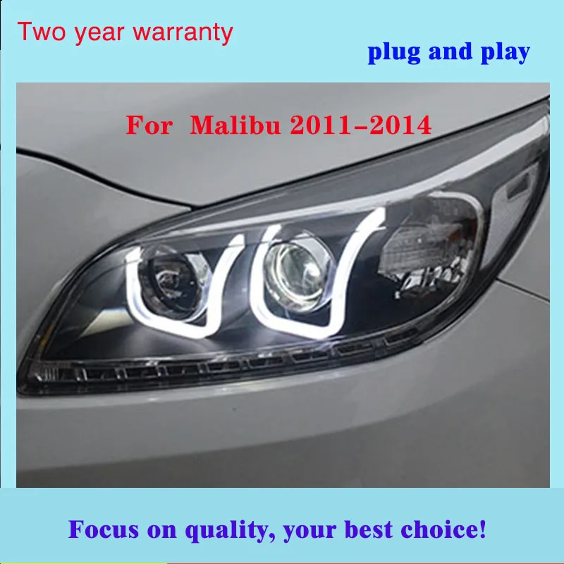 Автомобильный Стайлинг фар для Malibu 2011- светодиодный фары Angel Eye светодиодный DRL Объектив двойной луч H7 HID Xenon автомобильные аксессуары