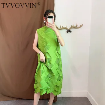 

TVVOVVIN Loose Pluz Size Sleeveless Women Dress Solid Color Wild Casual Ladies Dress Summer New 2020 Fashion Women Clothing C861