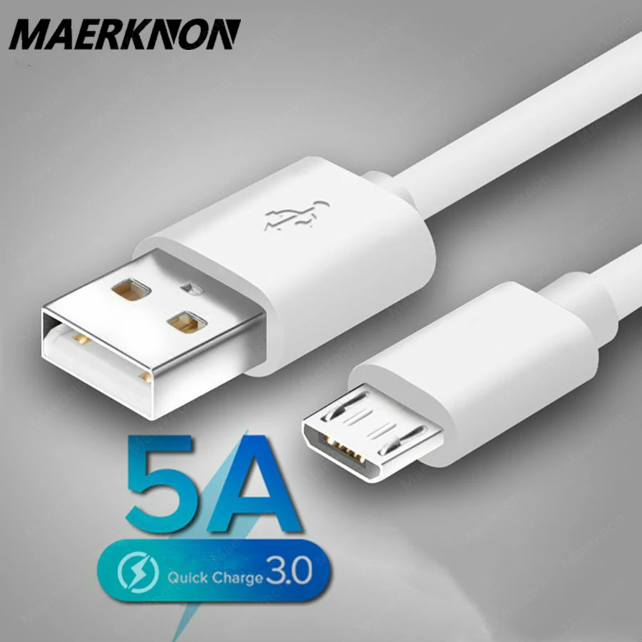 Кабель Micro USB 5A провод для быстрой зарядки Samsung S7 Huawei Xiaomi Note планшетов Android