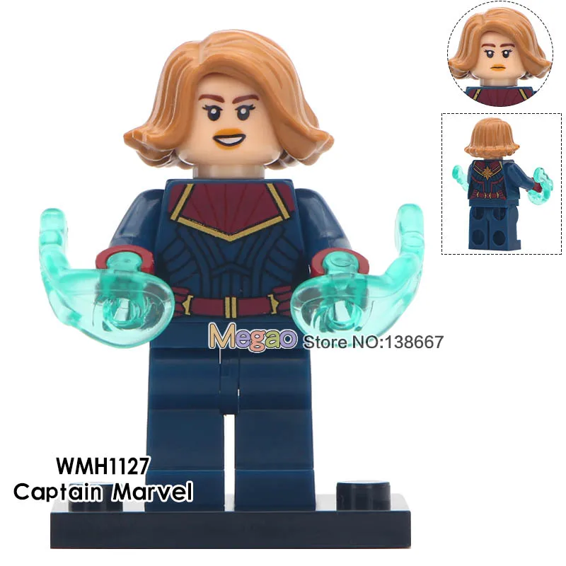 

Single Super Hero Avengers Captain Marvel Antman Wasp Spiderman Black Panther Building Blocks Toys For Children
