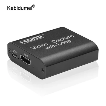 

4K HDMI Capture Card USB 2.0 1080P Grabber Phone For PS4 Game Recording Device with Loop Output For Youtube Live Streaming