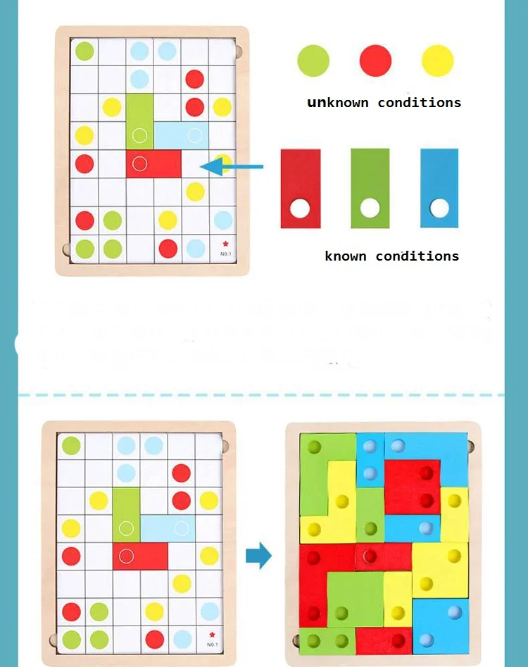 Логическое мышление головоломка интересный деревянный тетрис математическая игра игрушки развивающие продвинутые игры 141