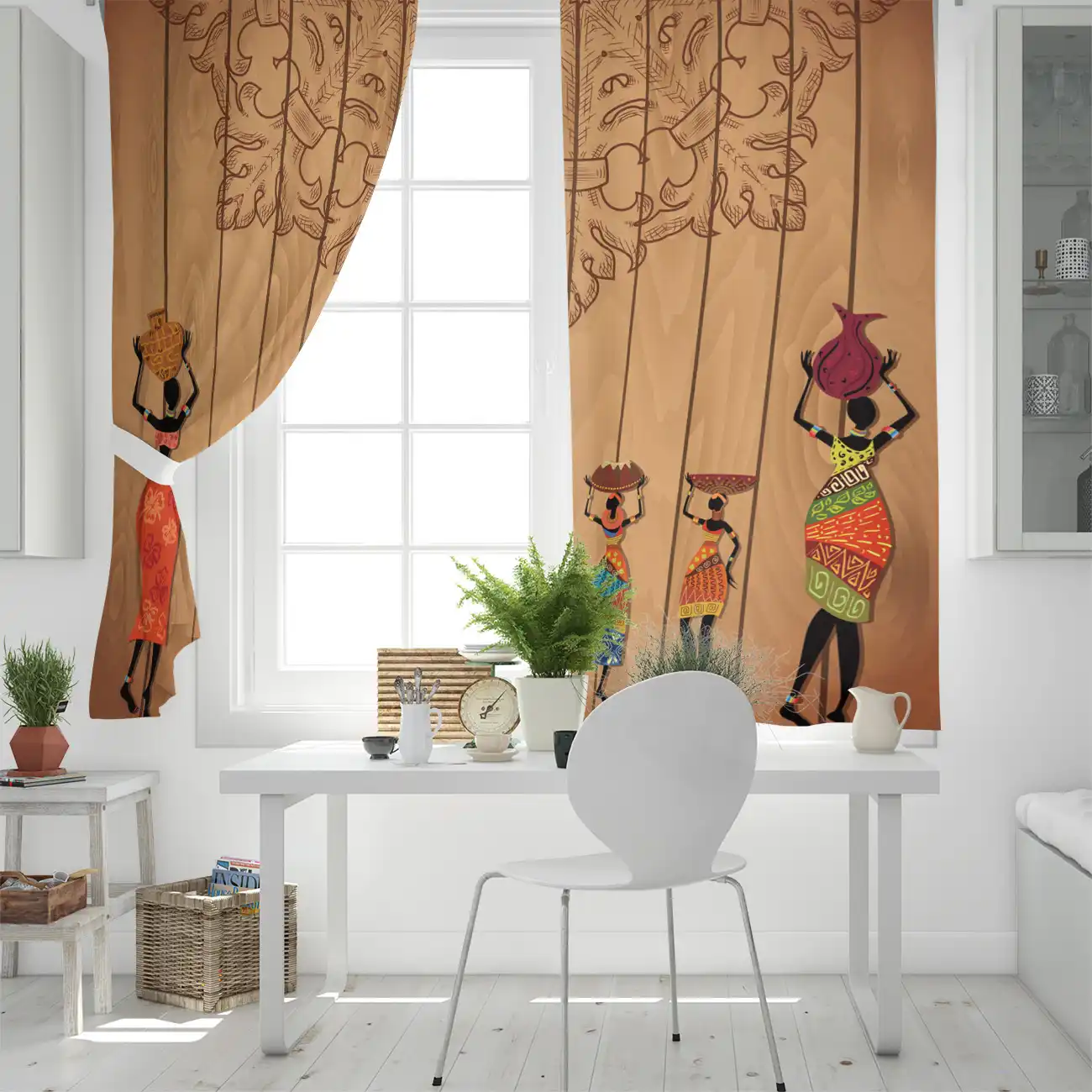 cortina de ventana africana moderna para mujer articulos de decoracion para sala de estar dormitorio cocina cortinas para sala de estar