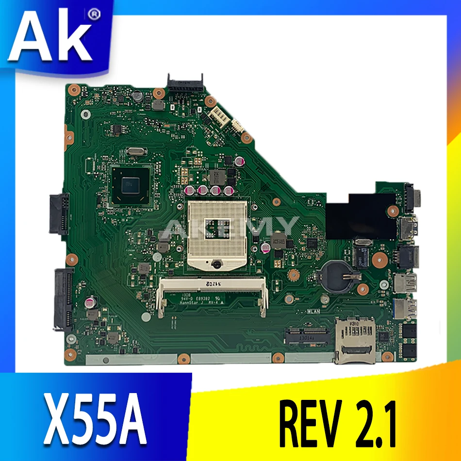 AK X55A материнская плата для ноутбука For Asus ноутбук тест оригинальная HM70 REV 2 1/2