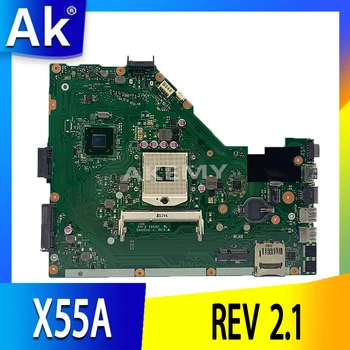 

AK X55A Laptop motherboard For Asus X55A NoteBook Computer Test original motherboard HM70 REV 2.1/2.2