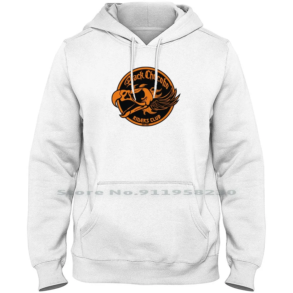 Black Chocobo Riders Club1 Hoodie Sweater Big Size Cotton Cartoon Riders Gamers Rider Movie 