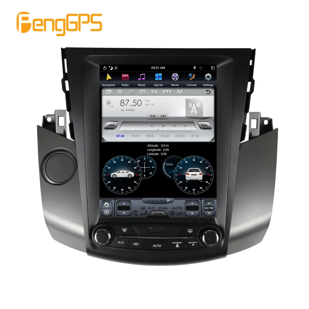 Sale 10.4" 4+64 8.1 Tesla Style Car Radio Vertical Screen  for Toyota RAV4 2006-2011 IPS Screen 6 Core In-dash Carplay navigation 9