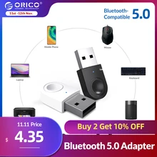 ORICO – adaptateur USB Compatible Bluetooth, Dongle 5.0, transmetteur récepteur Portable pour clavier d'ordinateur Portable, Windows 7/8/10