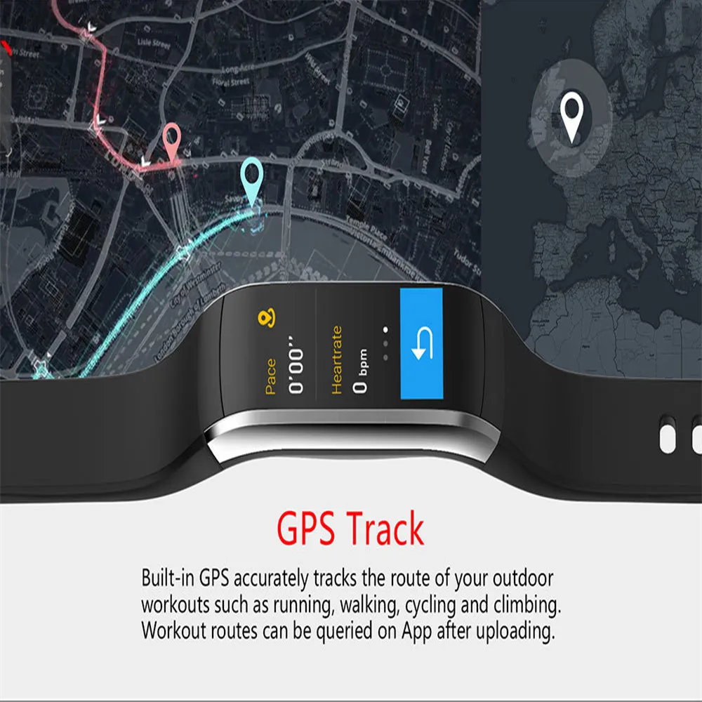 Comerow KR02 умный Браслет IP68 Водонепроницаемый gps спортивный браслет монитор сердечного ритма сна смарт-браслет сообщение напоминание часы
