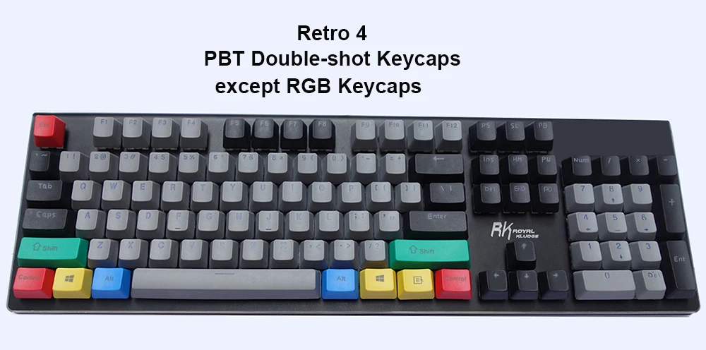 PBT 104-key Ретро колпачки для ключей винтажные колпачки для ключей Dolch RGB Keycaps Double-shot Top Shine-Сквозные переключатели Cherry MX механическая клавиатура