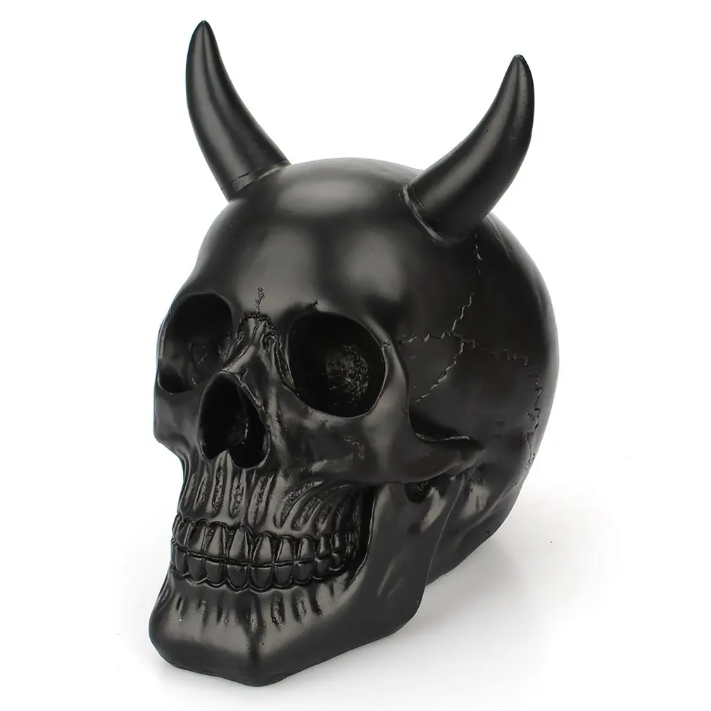 

New European Creative Resin Horn Black Skull Furniture Decoration Stickers