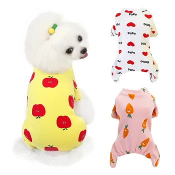 

Pet Winter Soft Warm Jumpsuit Dog Clothes For Teddy Chihuahua Pet Cotton Pajamas Jacket Outfits Clothing Dog Costume new