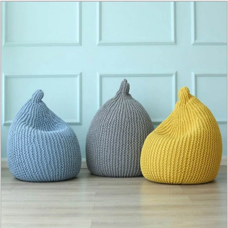 

Hand-knitted Single Sofa Bean Bag Personality Modern Single Living Room Creative Balcony Small Apartment Lazy Sofa Tatam