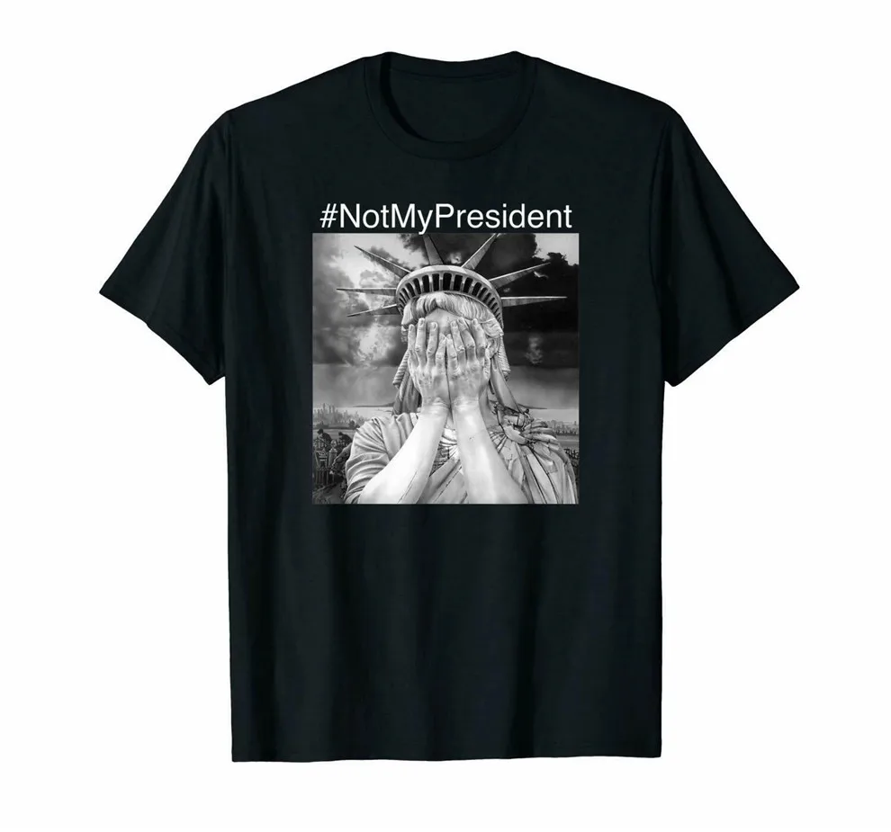911 футболка с надписью Not My President из 100% хлопка Sad josted Status Of Liberty новая стильная |