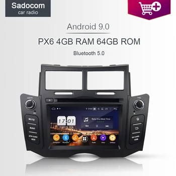 

DSP PX6 2 din Android 9.0 Car DVD Player IPS 4GB RAM 64G ROM 8 core car radio 5.0 RDS autoradio For Toyota YARIS 2005- 2010 2011