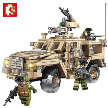 

Army Vehicle Building Block Toy Battlefield Heavy Weapon Guns Gunner Assaultman Action Figures Bricks Boy Creative New Year Gift