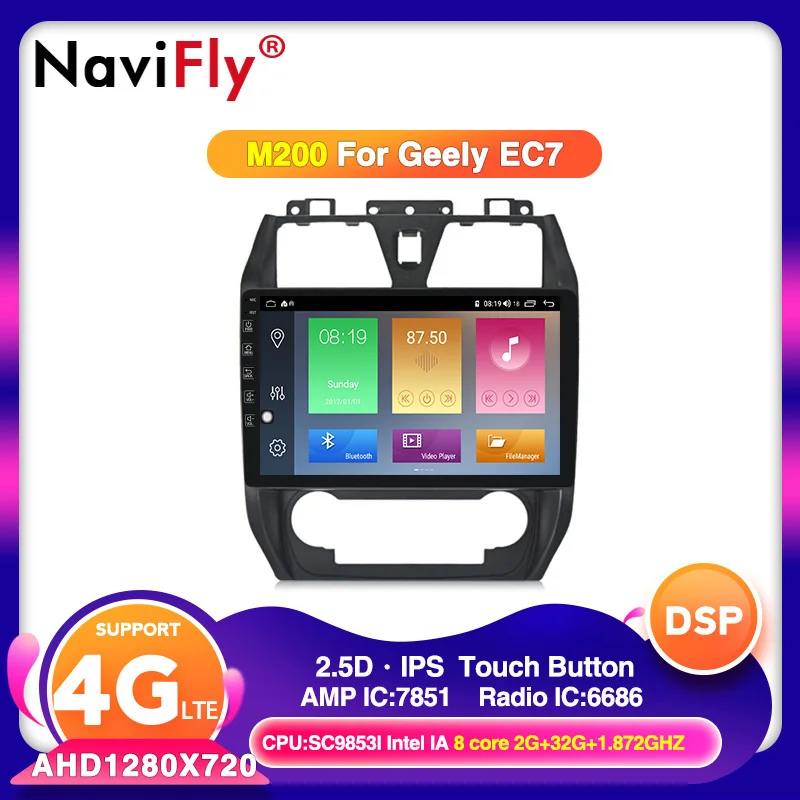 4G ram 64G rom Android10 автомобильный gps-плеер для Geely Emgrand EC7 2012-2013 мультимедийная навигационная система с Bluetooth DSP ips FM - Цвет: M400