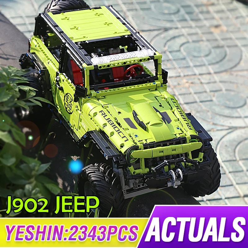J902 техники автомобиль модель совместима с MOC 5140 зеленый SUV внедорожный