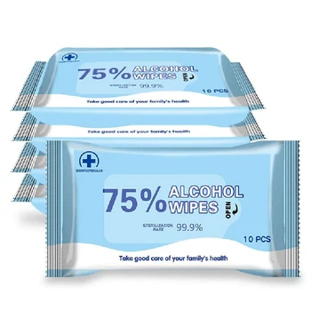 

1Pack 75% Alcohol Wipes Disinfection Sterilization Portable Wipes Antibacterial Cleaning Home Office Travel Alcohol Wipes