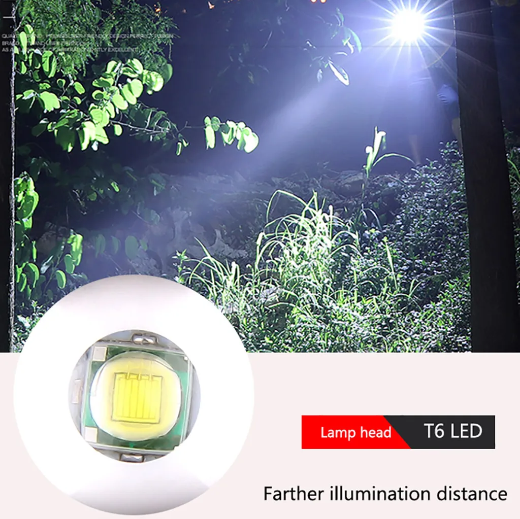 Zoomable T6 светодиодный перезаряжаемый фонарь, светильник-вспышка, рабочий светильник, фонарь для кемпинга, телескопический зум, алюминиевый сплав, светодиодный светильник-вспышка