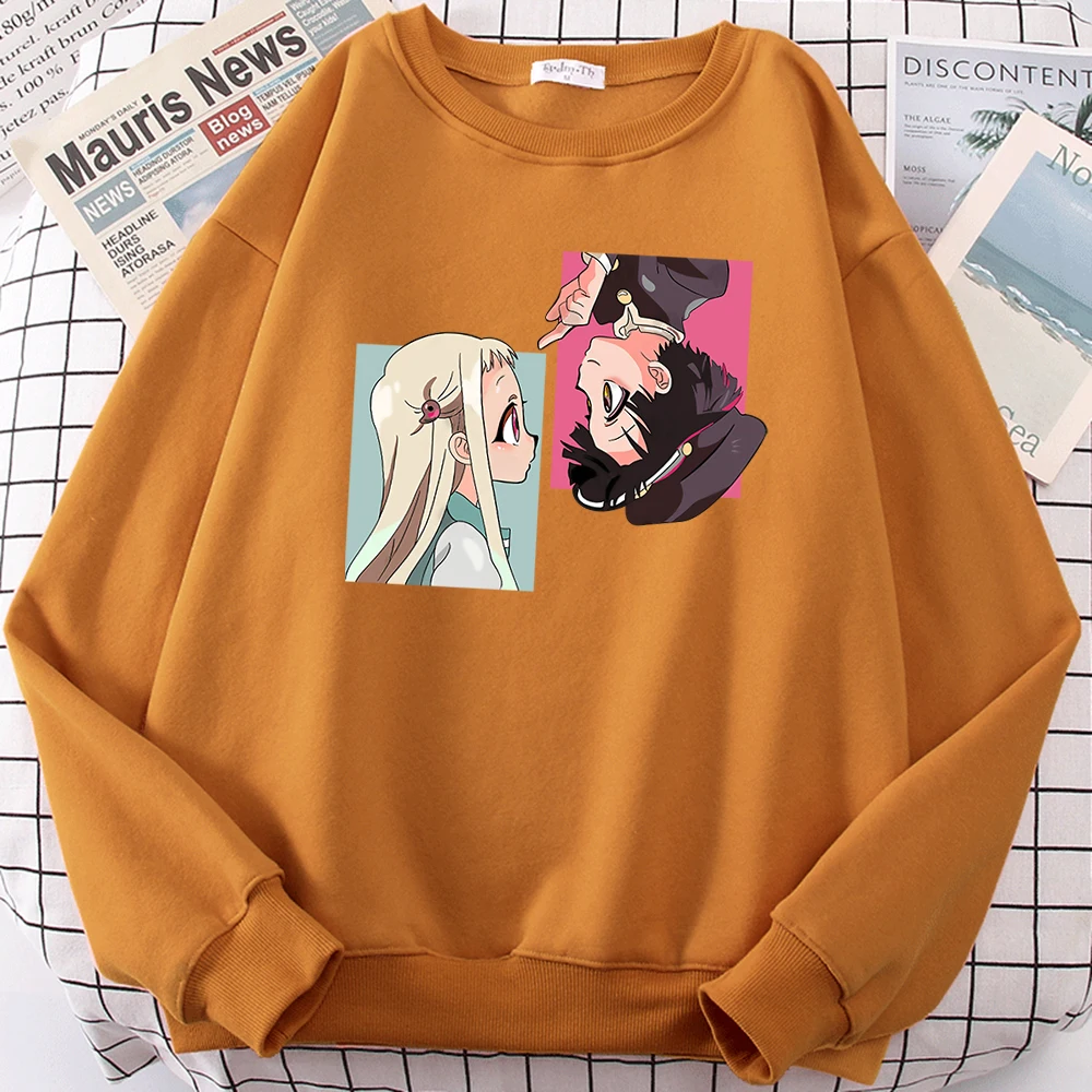 Женский свитшот с мультяшным принтом повседневный Свободный в японском стиле