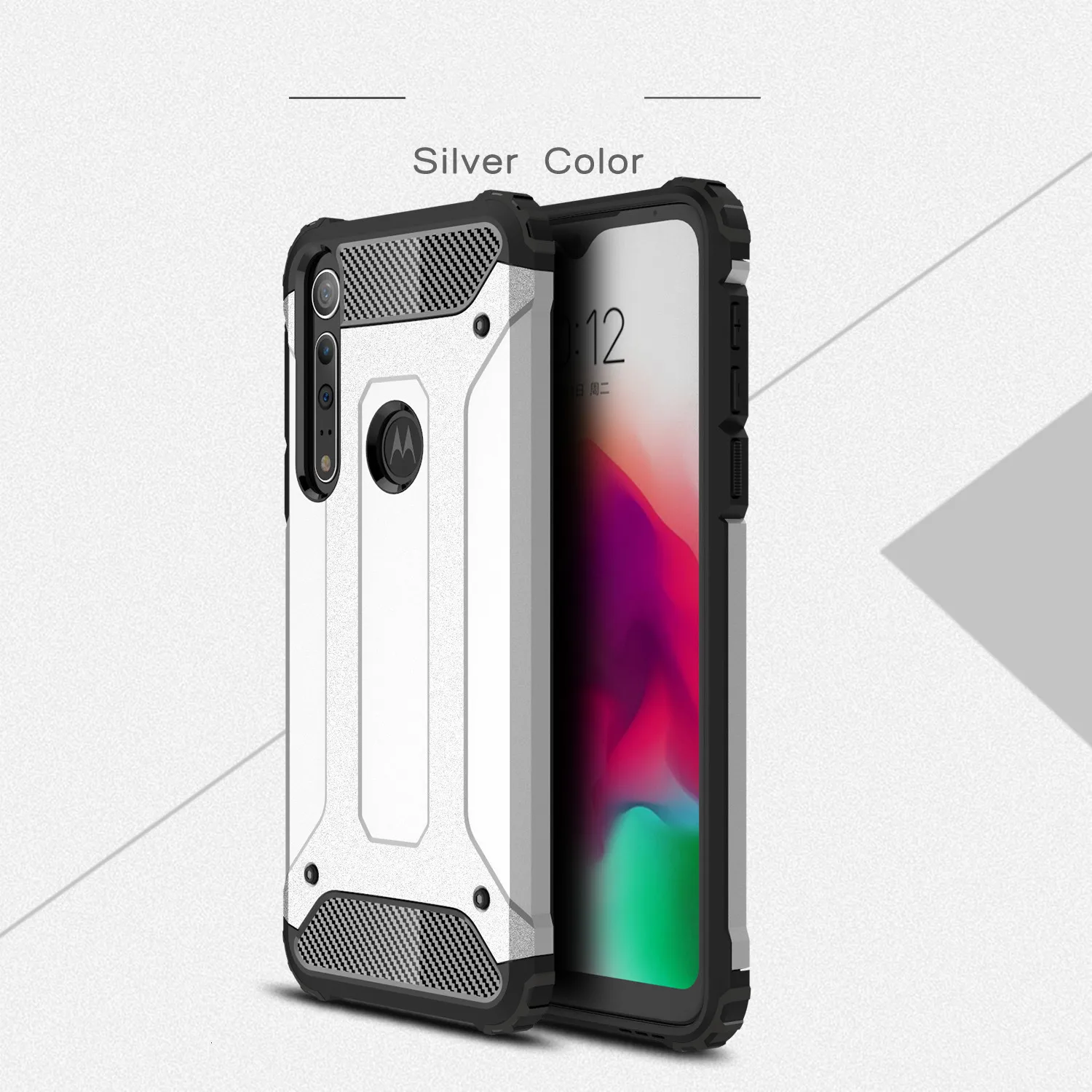 1000 шт Бронированный чехол s для Motorola Moto G8 Plus G7 power G6 Play G5 G5S G4 G3 противоударный чехол-гибрид для телефона двухслойный чехол