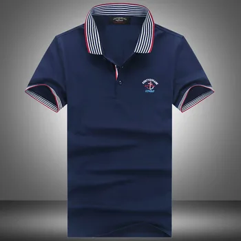 

High Quality Men's Cotton Solid Color Lapel Breathable Hot Shirt Solid Short Sleeve Casual Summer 2020 New Shark Brand Clothing