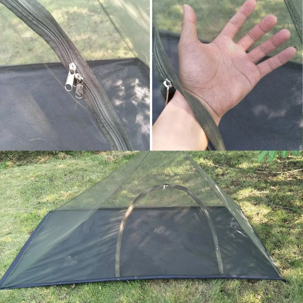 Camp Tent Netting Portable Triangle Lightweight Mesh With Floor Mat  Mosquito Net Insect Curtain Bed Net Camping Tent Accessories|Tent  Accessories| - AliExpress