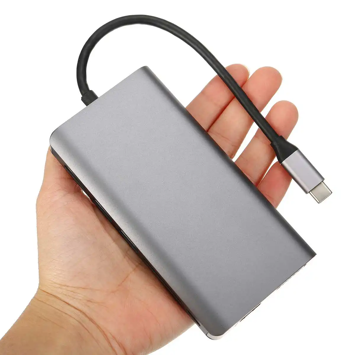 Многофункциональный считыватель карт type-c конвертер 8 в 1 USB3.0 поддержка PD Быстрая зарядка SD карты Чтение 100/1000 гигабитный Ethernet