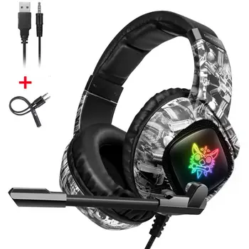 

ONIKUMA K19 Headset casque Wired PC Gamer Stereo Gaming Headphones with Microphone LED Lights for PS4 XBox One/Laptop Tablet