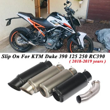 

Slip On For DUKE 125 250 390 KTM 390 250 125 RC390 2017 - 2019 Motorcycle Exhaust Escape Modified Moto Middle Link Pipe Muffler