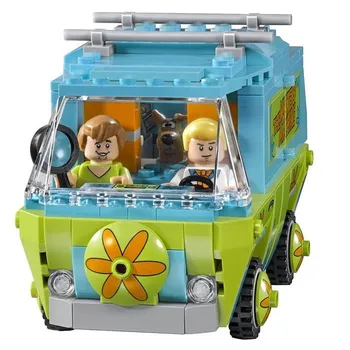 

305pcs The Mystery Machine Bus Bela Scooby Doo Series Building Model Kits Lepining Bricks Toys For Children Brinquedos