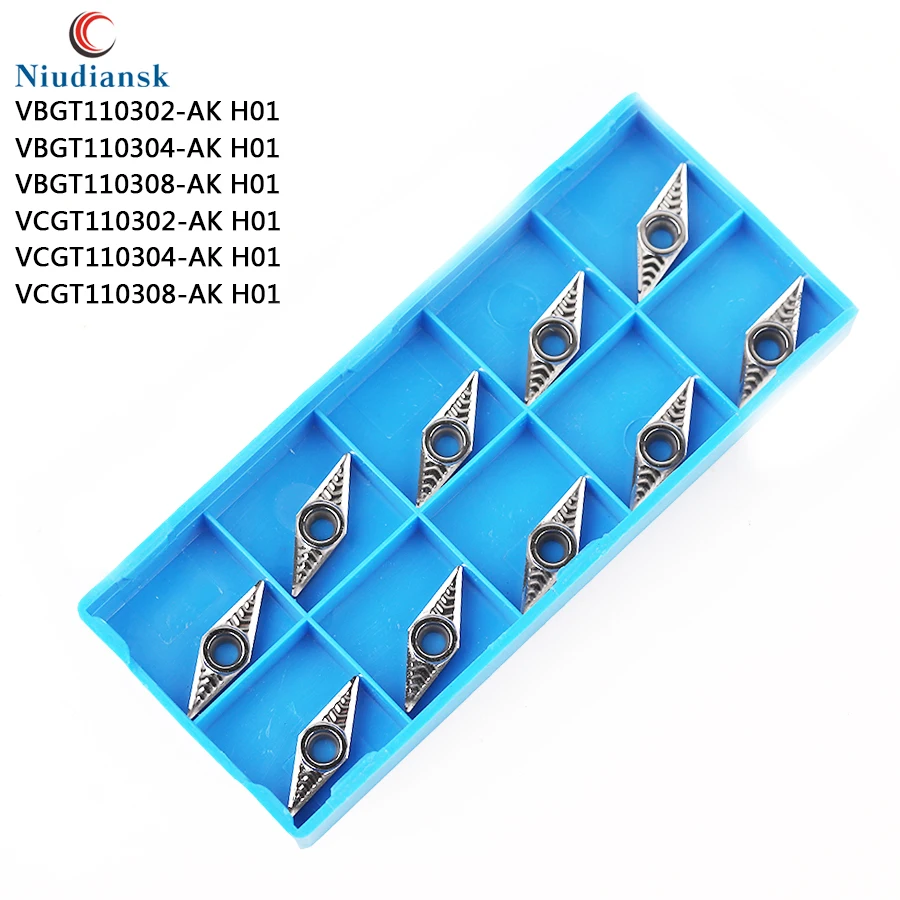 Твердосплавная пластина KORLOY VCGT110304 AK H01 VBGT110308 токарные вставки из алюминия для